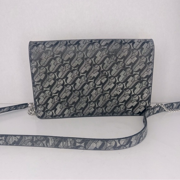 JIMMY CHOO Shoulder Bag PALASE Palace Chain Wallet JC Logo Leather Glitter - Picture 6 of 10